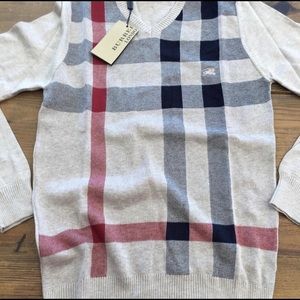 Burberry London’s Mens Cotton Beige Sweater